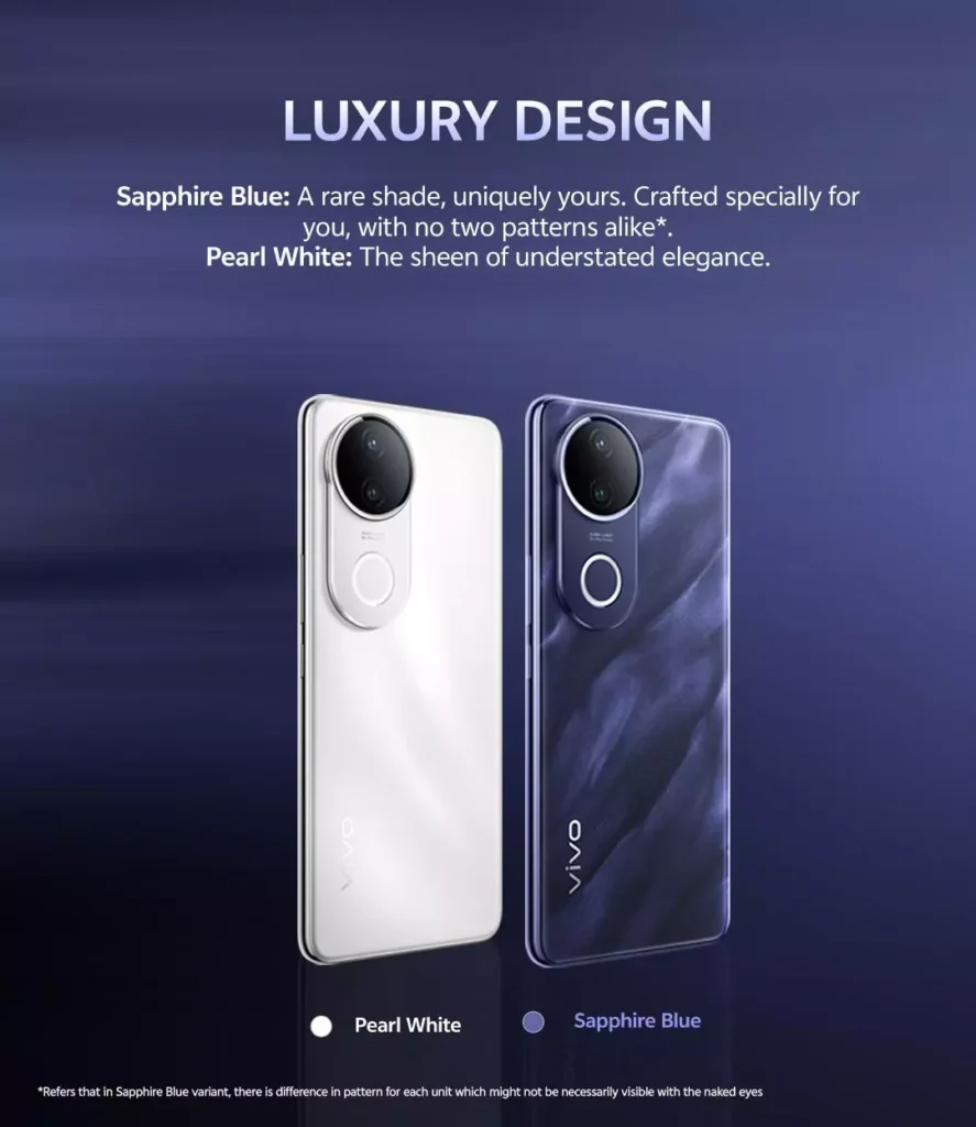 Vivo v50e design 
