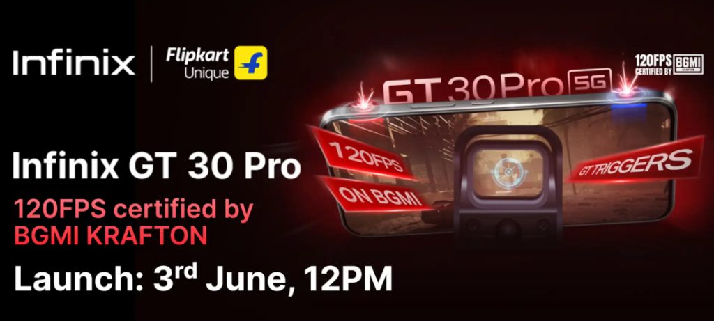 Infinix GT 30 Pro with Dimensity 8350 Ultimate, RGB back, dual shoulder triggers