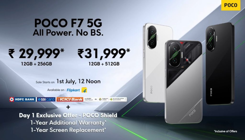 POCO F7 India Launch with Snapdragon 8s Gen 4 and 7550mAh Battery