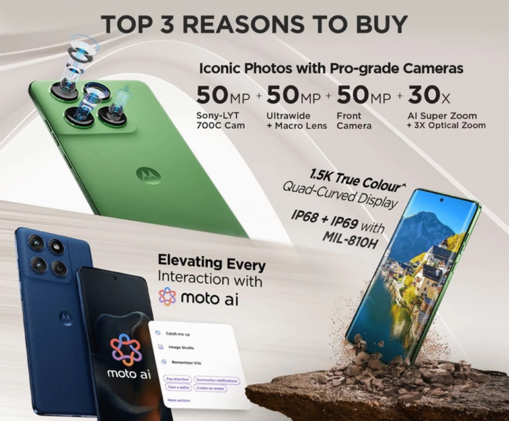Motorola Edge 60 smartphone launching in India with Dimensity 7400, 5500mAh battery